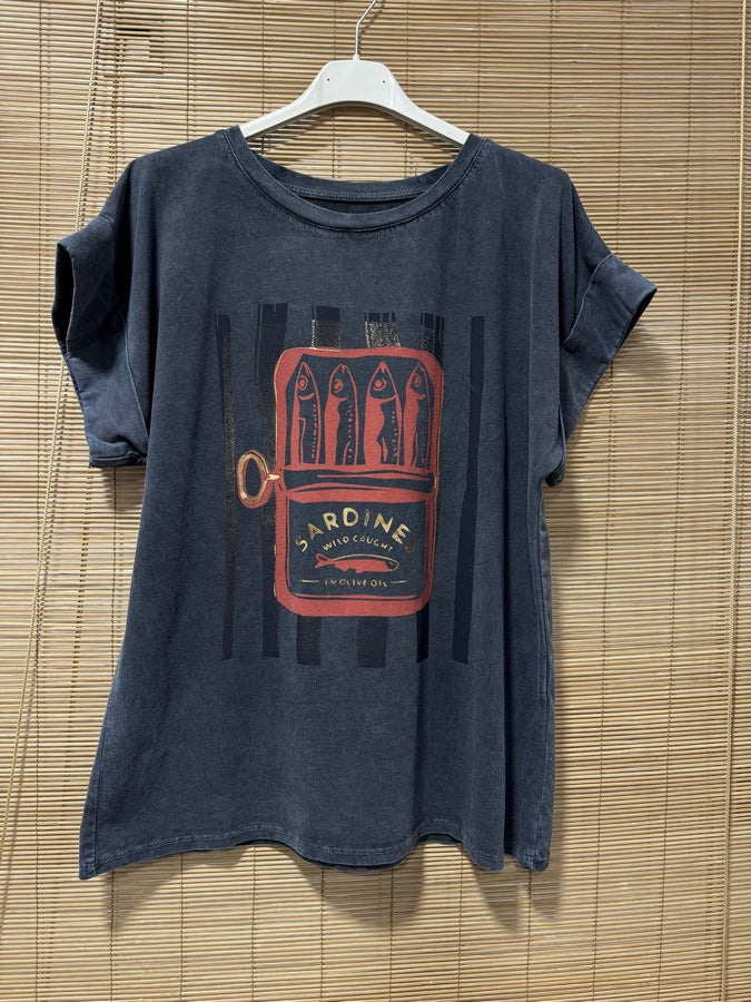 T-shirt anthracite Sardines