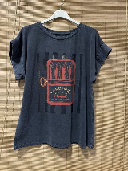 T-shirt anthracite Sardines