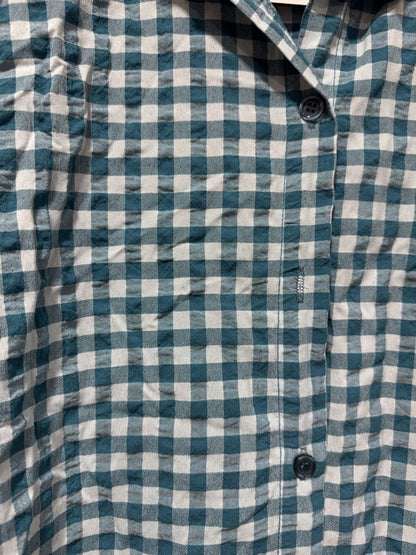 Chemise vichy bleu canard