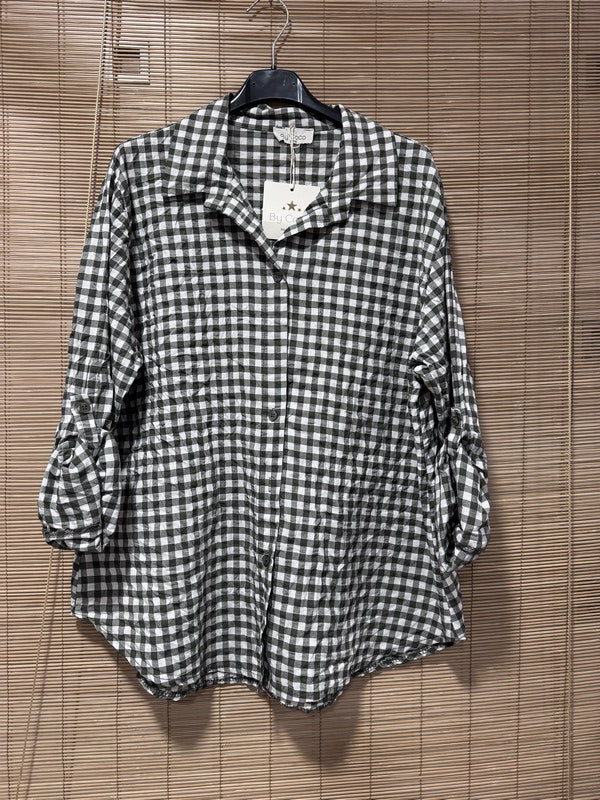 Chemise vichy kaki