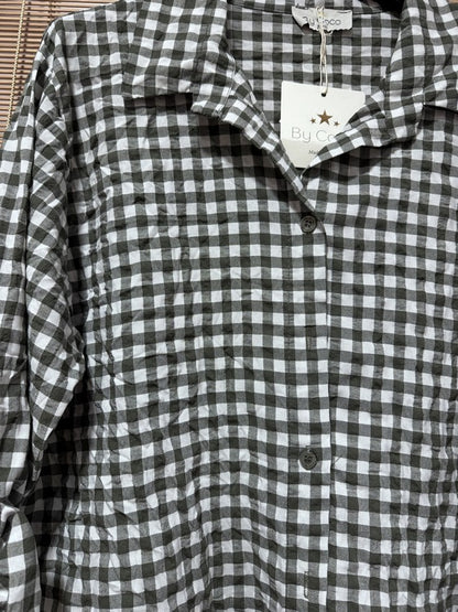 Chemise vichy kaki