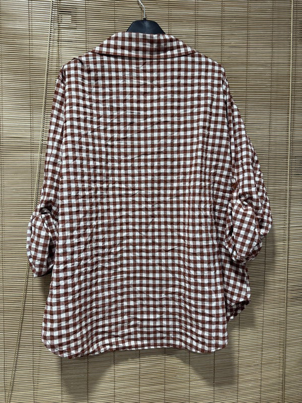 Chemise vichy rouille