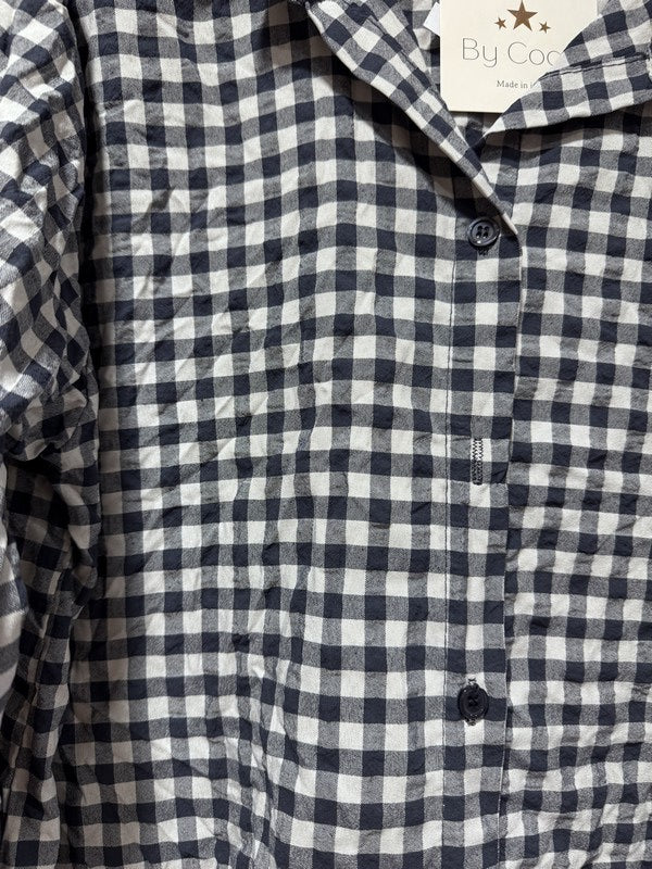Chemise vichy bleu marine