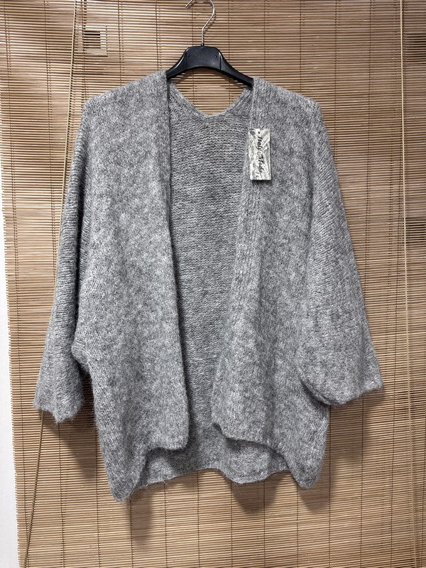 Gilet chauve-souris gris chiné