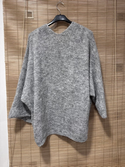 Gilet chauve-souris gris chiné