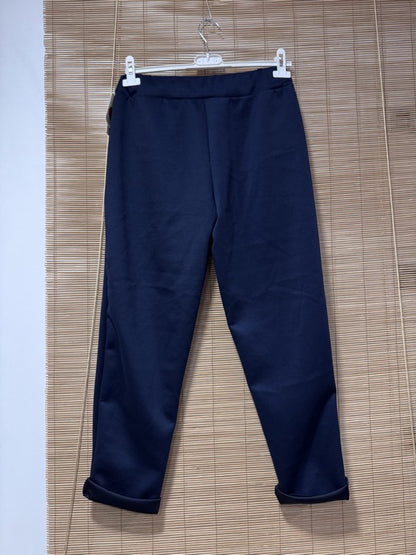 Pantalon souple et soyeux bleu marine