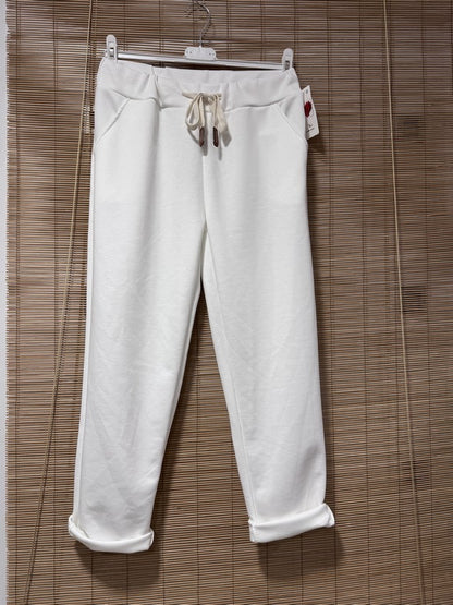 Pantalon souple et soyeux blanc