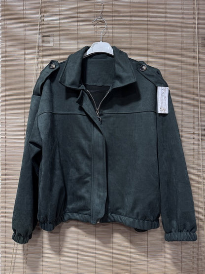 Blouson bombers suédine kaki