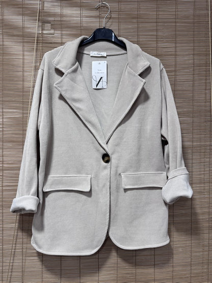 Blazer velours sable