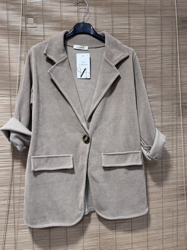 Blazer velours beige