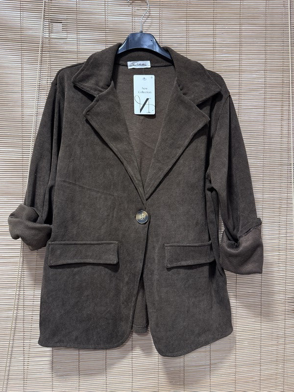 Blazer velours marron