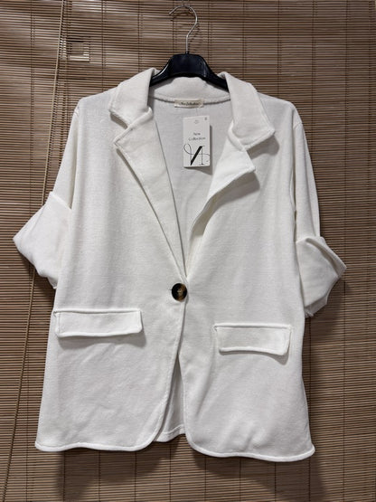 Blazer velours blanc