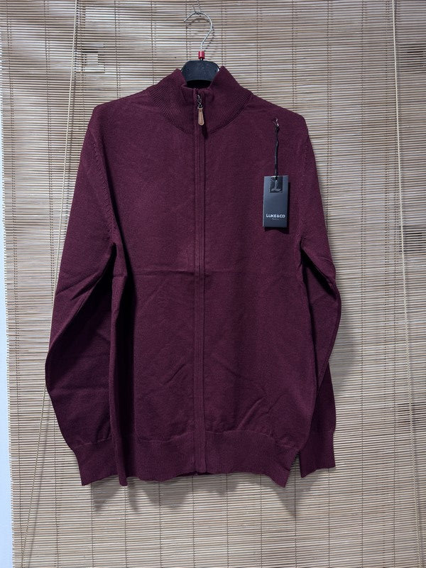 Gilet zippé CLAUDE bordeaux du S au 3XL