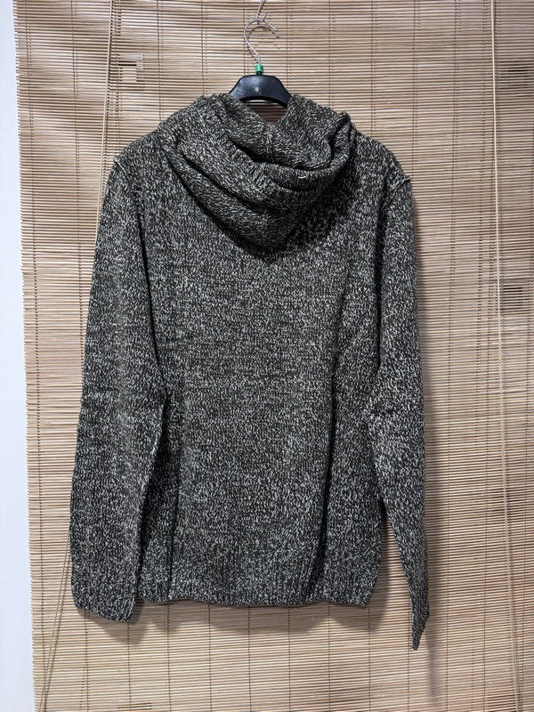 Pull à capuche LIANO kaki et blanc chiné du M au 2XL