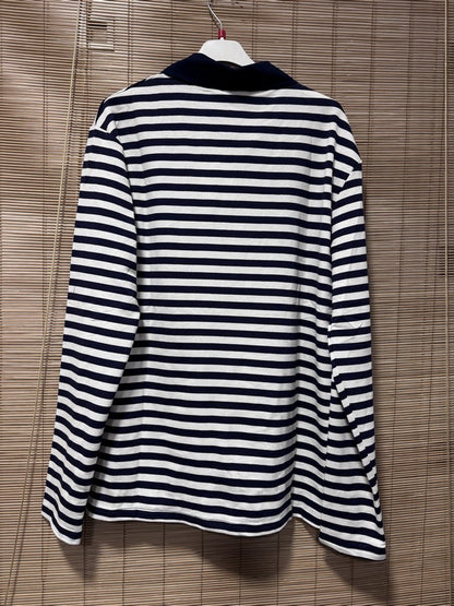 Pull fin rayé NINO bleu marine du M au 3XL