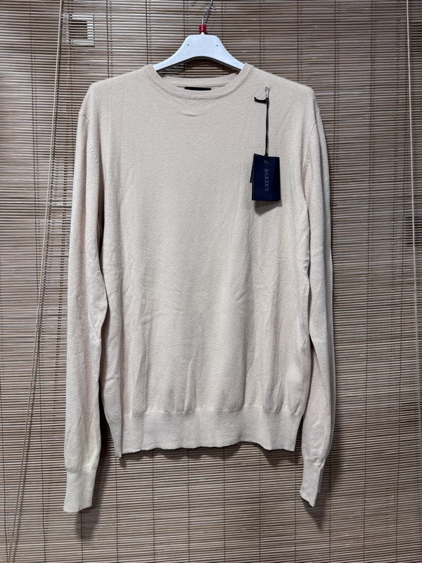 Pull fin MATHIAS col rond crème du S au 3XL