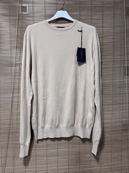 Pull fin MATHIAS col rond crème du S au 3XL