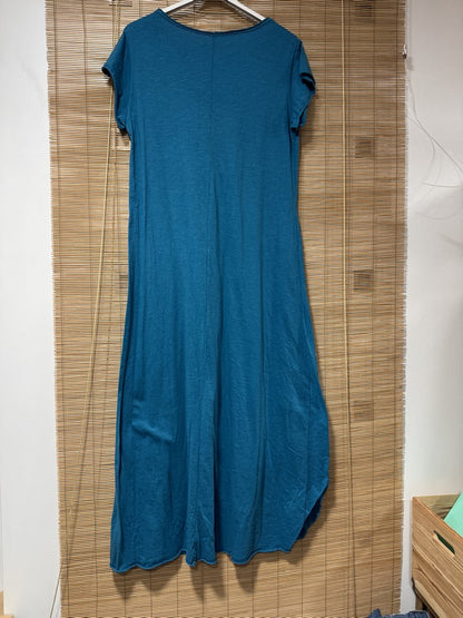 Robe longue t-shirt bleu canard
