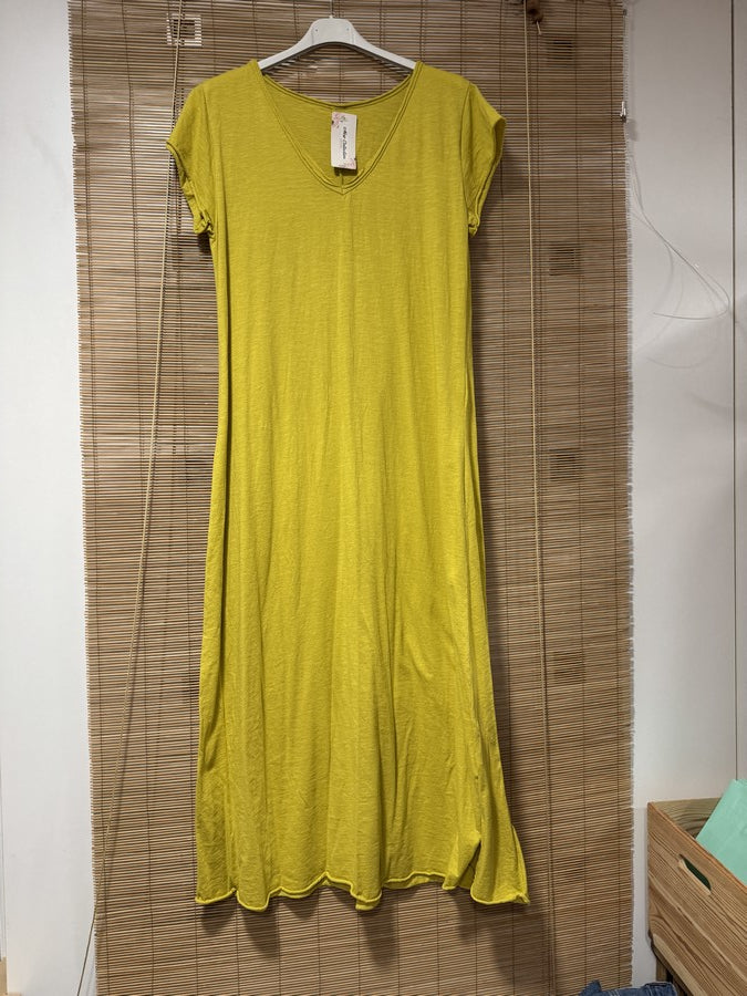 Robe longue t-shirt jaune