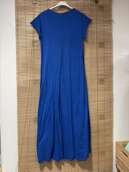 Robe longue t-shirt bleu roi