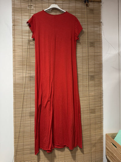 Robe longue t-shirt rouge