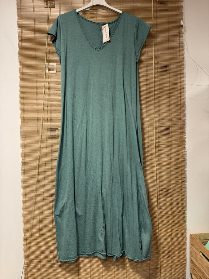 Robe longue t-shirt vert d'eau