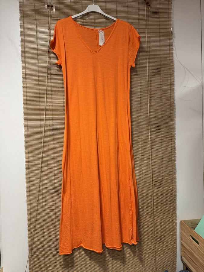 Robe longue t-shirt orange