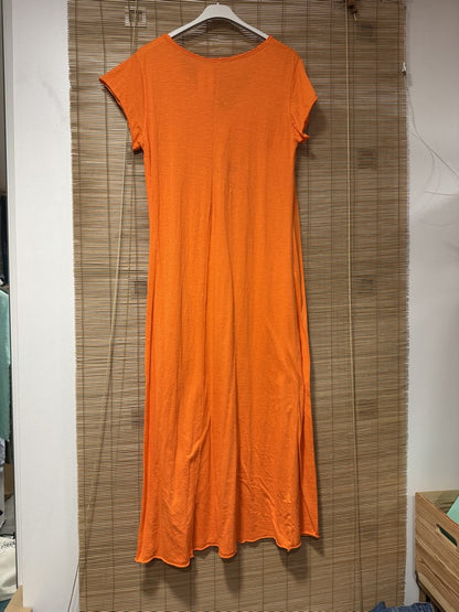 Robe longue t-shirt orange