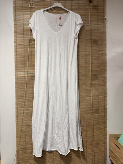 Robe longue t-shirt blanche
