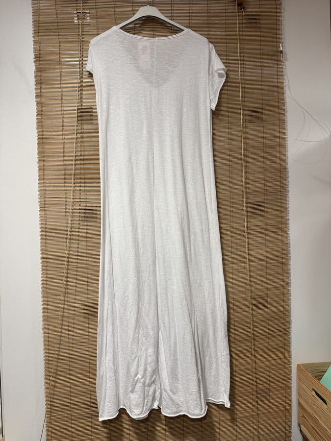 Robe longue t-shirt blanche
