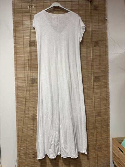 Robe longue t-shirt blanche