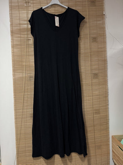 Robe longue t-shirt noire