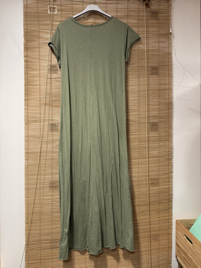 Robe longue t-shirt kaki