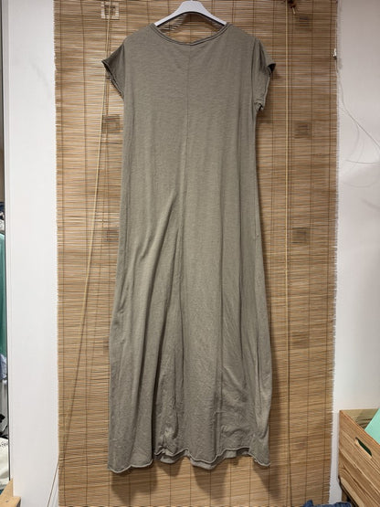 Robe longue t-shirt taupe