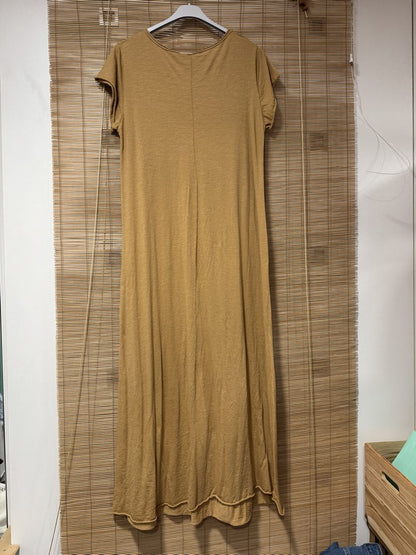 Robe longue t-shirt camel