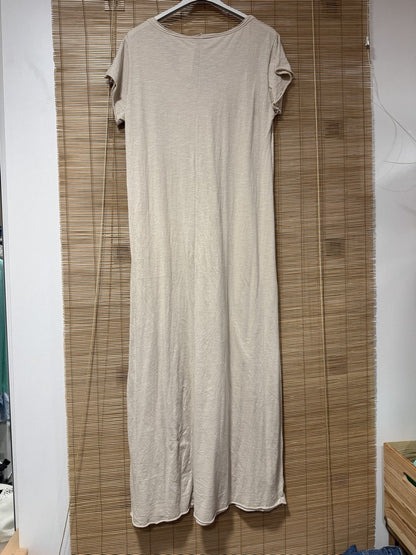Robe longue t-shirt sable