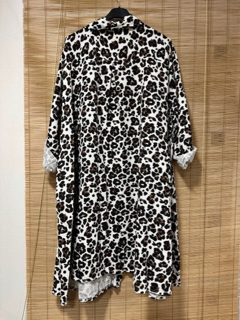 GRANDE TAILLE - Robe léopard gaze de coton