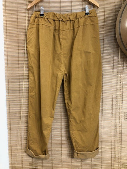 GRANDE TAILLE - Pantalon moutarde