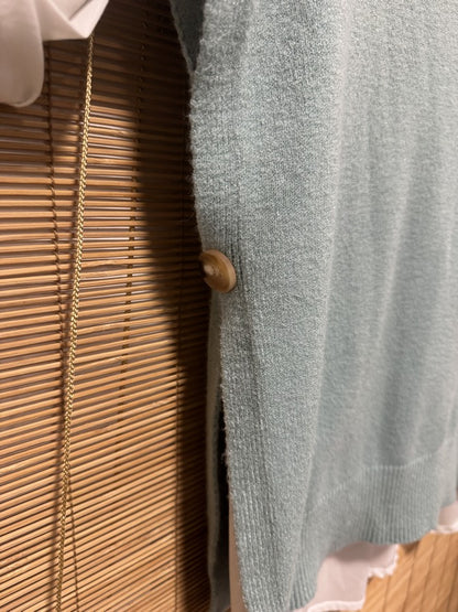 Pull débardeur vert d'eau