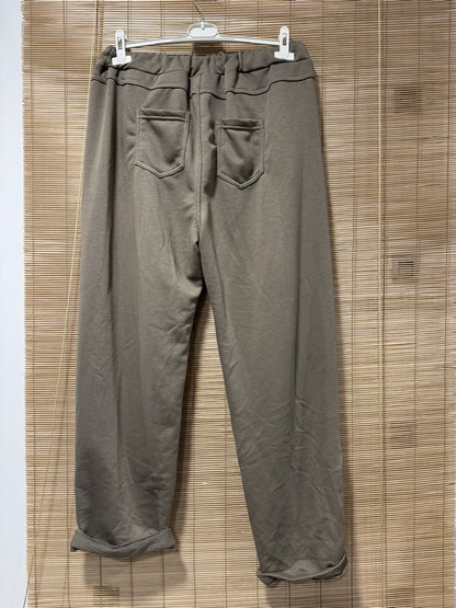 GRANDE TAILLE - Jogging GOOD VIBES taupe