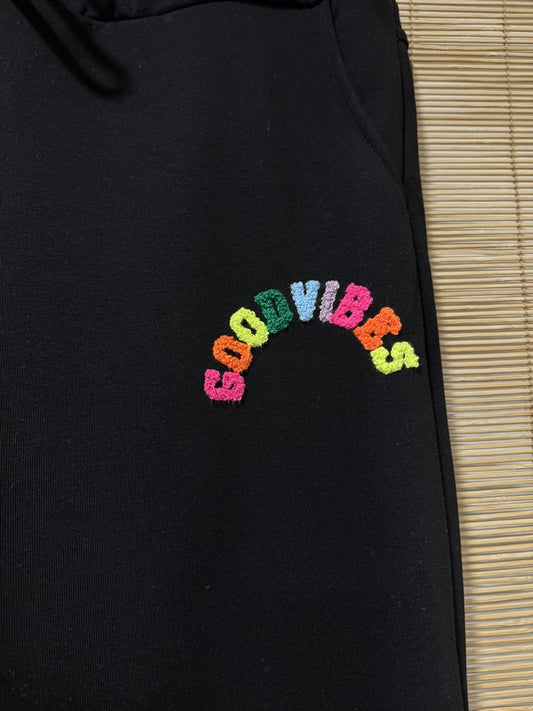 GRANDE TAILLE - Jogging GOOD VIBES noir