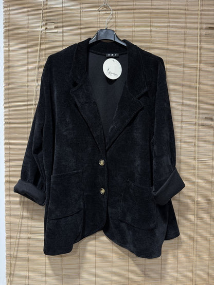 GRANDE TAILLE - Blazer velours noir