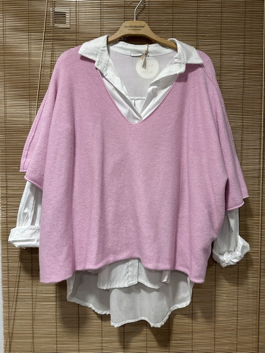 GRANDE TAILLE - Petit pull court sable