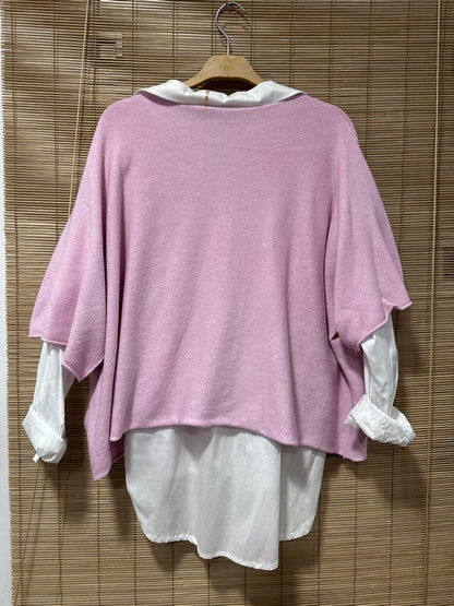 GRANDE TAILLE - Petit pull court sable