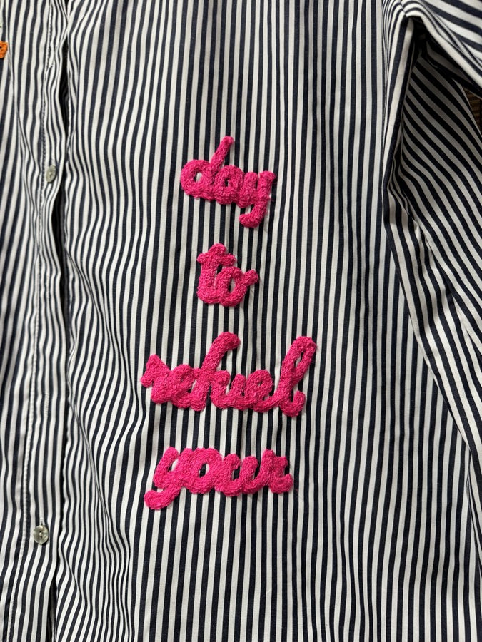 GRANDE TAILLE - Chemise rayée patchs