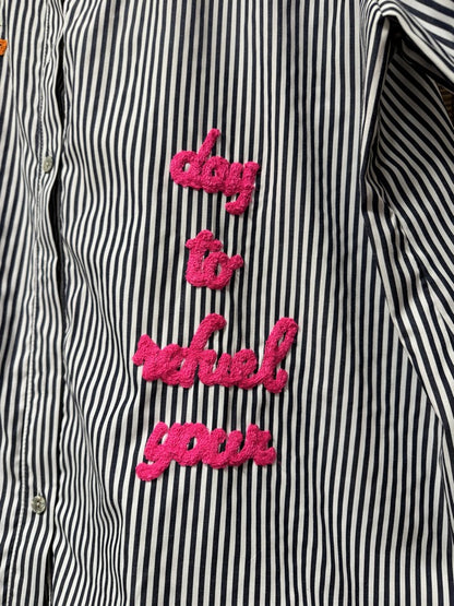 GRANDE TAILLE - Chemise rayée patchs