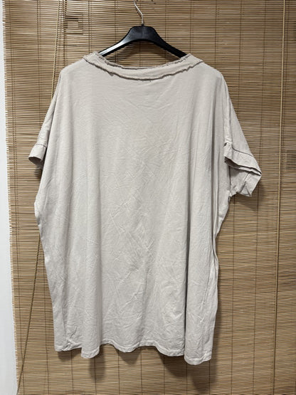 GRANDE TAILLE - T-shirt La Vie est Belle sable