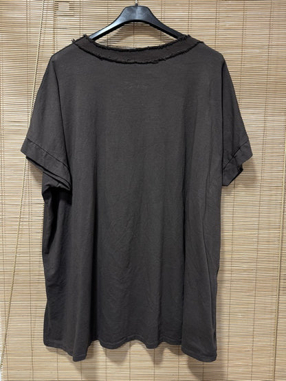 GRANDE TAILLE - T-shirt La Vie est Belle marron