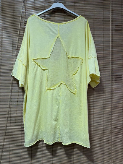 GRANDE TAILLE - T-shirt étoile jaune