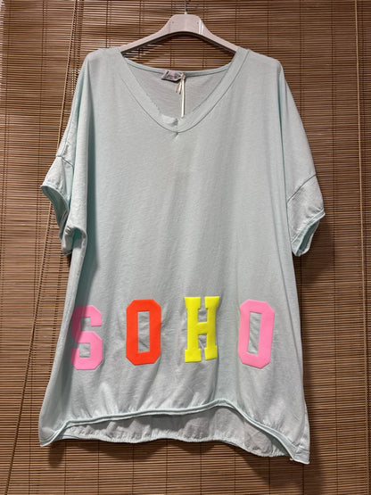 GRANDE TAILLE - T-shirt SOHO bleu ciel